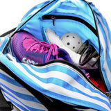Stylish Stripe Blue Premium Women's Pickleball Bag