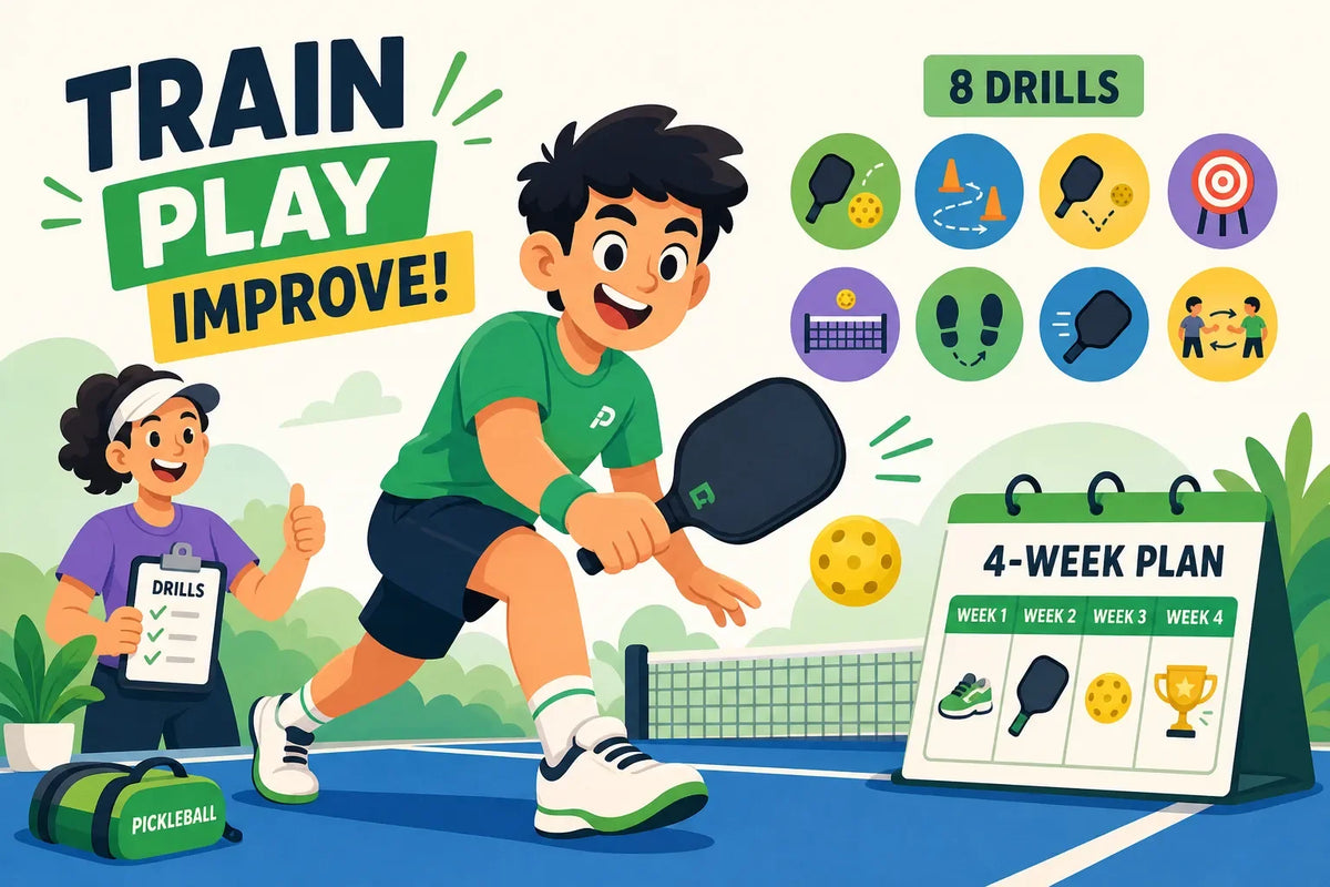 Pickleball Training for Beginners: 8 Drills + 4-Week Plan