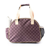 Checkered Chic Brown Stylish & Versatile Pickleball Bag