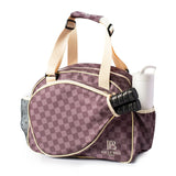 Checkered Chic Brown Stylish & Versatile Pickleball Bag