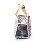 Checkered Chic Tan Premium Women's Pickleball Bag