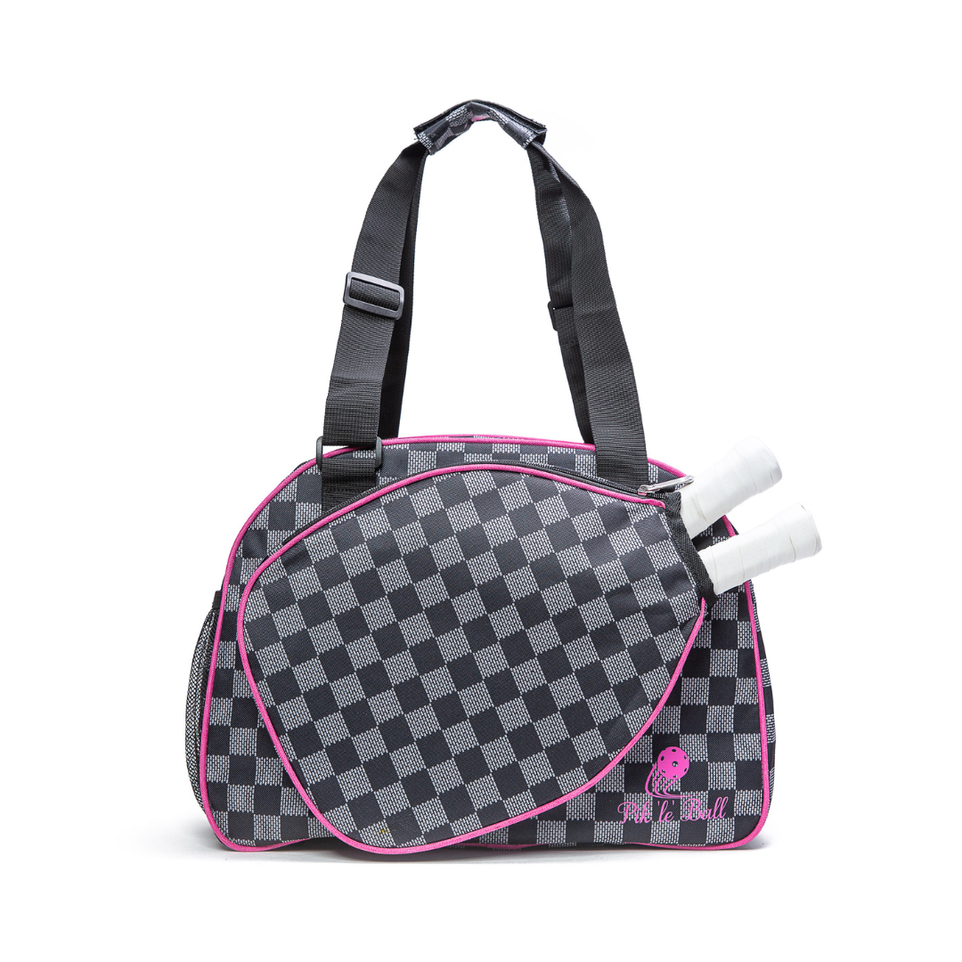 Checkered Chic Black Premium Women's Pickleball Bag