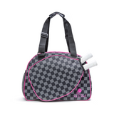 Checkered Chic Black Premium Women's Pickleball Bag