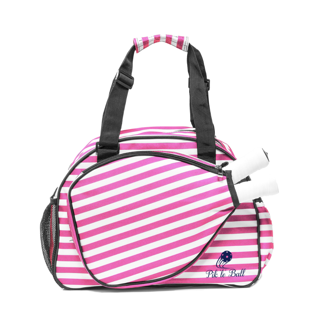 Stylish Stripe Pink Sport Premium Women's Pickleball Bag