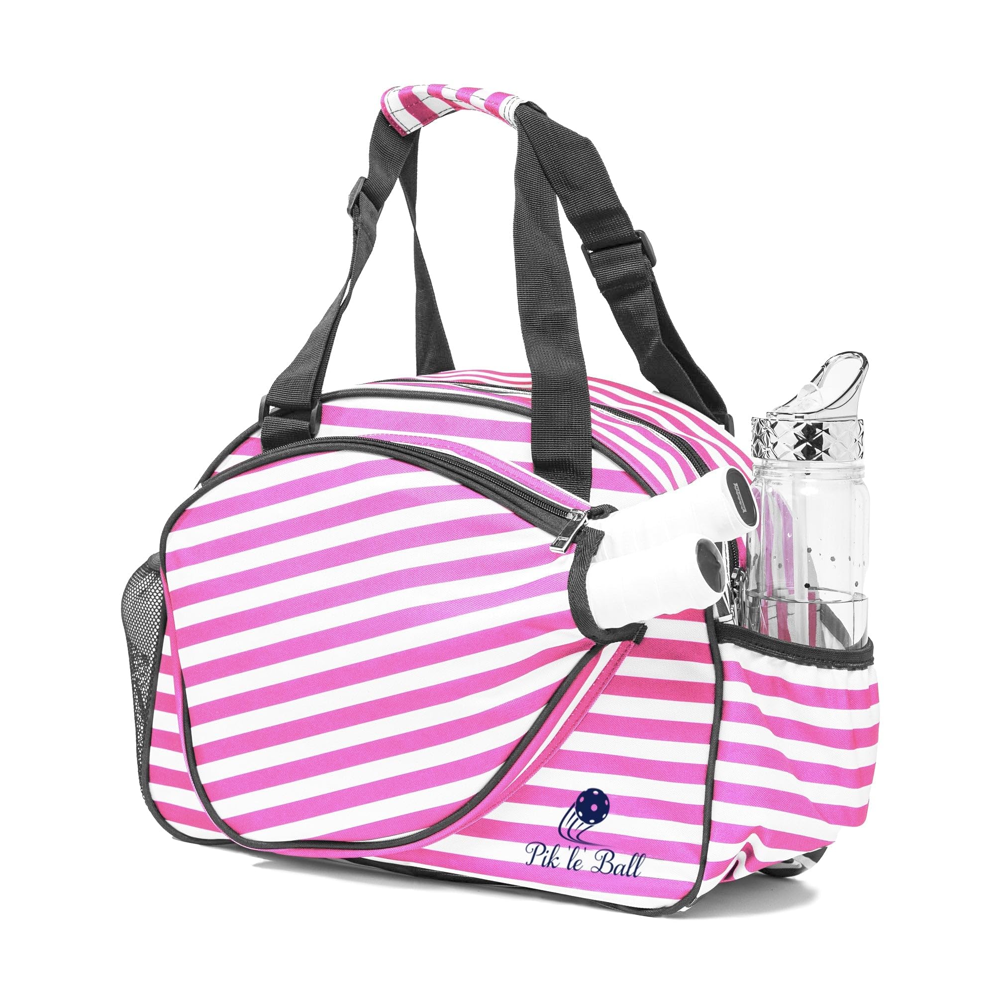 Pink Stripes Pickleball Bag & Sports Tote